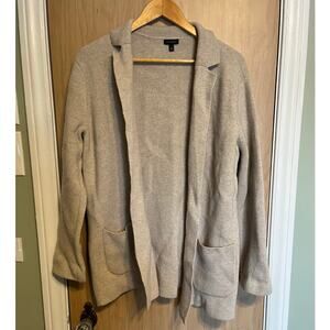 Talbots Wool Blend Open Front Cardigan Sweater Large